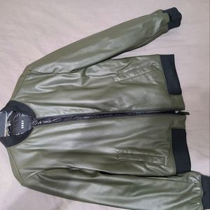 DKNY bomber leather jacket